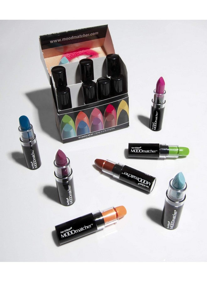 MOODmatcher Lipstick 10Pc Collection Of The Original Colorchange Lipstick Maskproof 12 Hour Long Wear Enriched With Aloe & Vitamin E For Ultrahydration Waterproof Made In Usa - Image 2