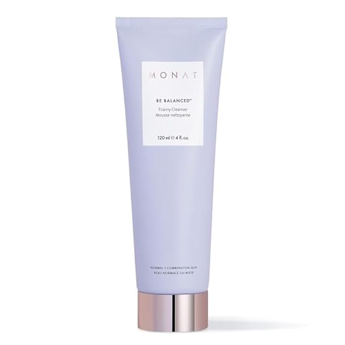 MONAT Be Balanced Foamy Cleanser - Purifying & Softening Foaming Facial Cleanser. Skin-Smoothing Antioxidants and Natural Fruit Acids Foaming Face Wash. Cleansing Foam - Net Wt. 120 ml / 4.0 fl. oz. - Image 1