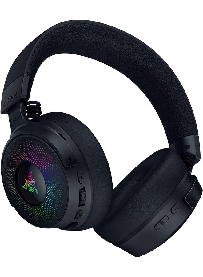 Razer Kraken V4 Pro Wireless Gaming Headphones, OLED Control Hub, 40mm Driver, Razer TriForce Bio-Cellulose Type, Retractable Razer HyperClear Super Wideband Mic, Unidirectional Pick-Up, Black | RZ04-05160100-R3M1 - Image 4