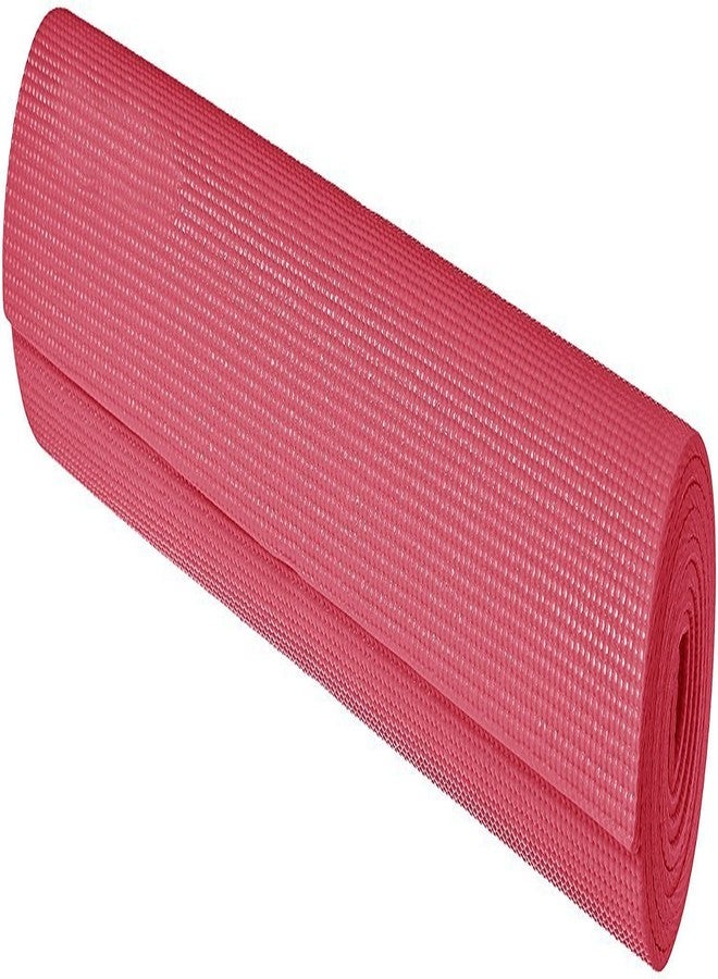 SDR Coloured Anti Skid Yoga Mat 4mm for Gym Workout and Flooring Exercise for Men Women & Kids Color Pink - Image 1