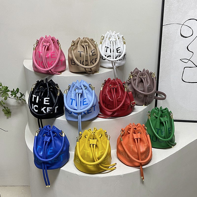 2022 Fashion Versatile Letter Style Single Shoulder Crossbody Women'S Bag Lightweight Bucket Bag - Image 2