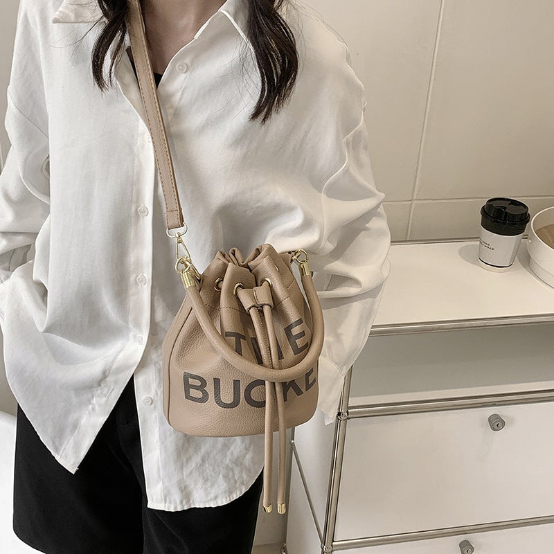 2022 Fashion Versatile Letter Style Single Shoulder Crossbody Women'S Bag Lightweight Bucket Bag - Image 4