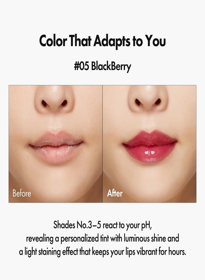 ELROEL Blanc Essential Lip Oil - 50HR Moisturizing, Hydrating & Color Changing Korean Tinted Lip Oil Gloss Makeup with 6 Plant Extracts - Lightweight, Non-Sticky Finish 0.15 fl oz (#05 Blackberry) - Image 5