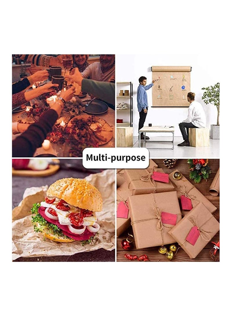 SYOSI Kraft Paper Roll Brown Packing 0.3m x 30M Ideal for Arts Crafts Gifts Postal Shipping Wrapping Floor Covering Table Runners  - Image 5