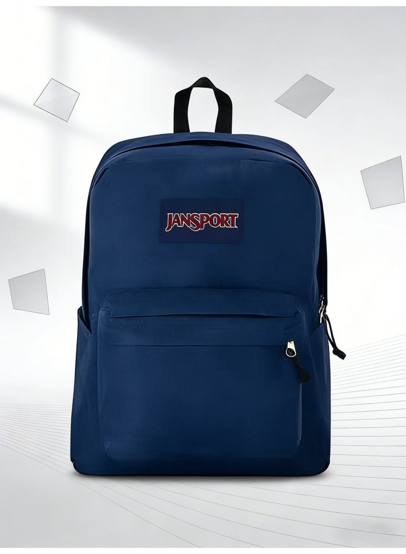 جان سبورت حقيبة ظهر Cross Town Plus - مقصورة رئيسية كبيرة، جيب جانبي لزجاجة المياه، جيب مبطن للكمبيوتر المحمول مقاس 15 بوصة - كحلي - Image 1