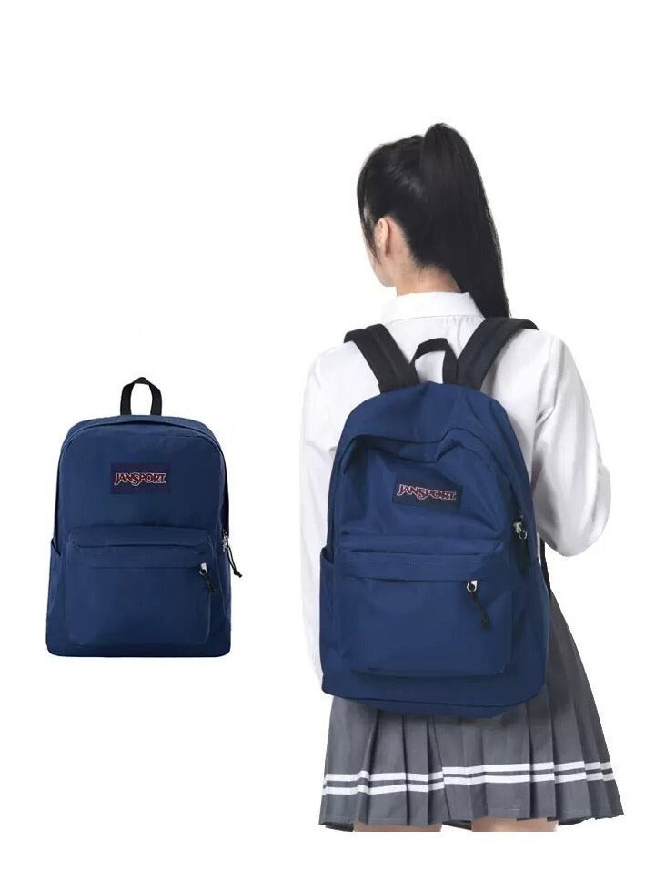 جان سبورت حقيبة ظهر Cross Town Plus - مقصورة رئيسية كبيرة، جيب جانبي لزجاجة المياه، جيب مبطن للكمبيوتر المحمول مقاس 15 بوصة - كحلي - Image 2