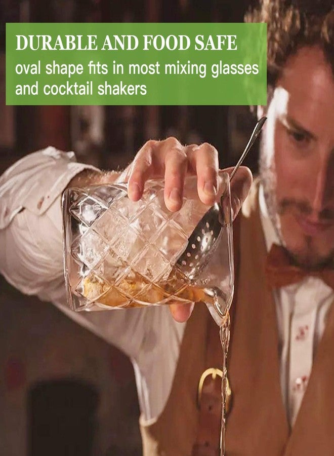 اكامينو مصفاة كوكتيل جوليب من الفولاذ المقاوم للصدأ من أكامينو، عبوة من 4 قطع، ملعقة مصفاة كوكتيل للمشروبات المنزلية والمطبخ والبار - Image 4