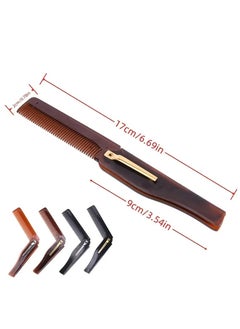 ORiTi 2 Pcs Foldable Hair Comb Pocket Hair Moustache Beard Comb Hair Styling Tool Hairdressing Comb  - Image 2