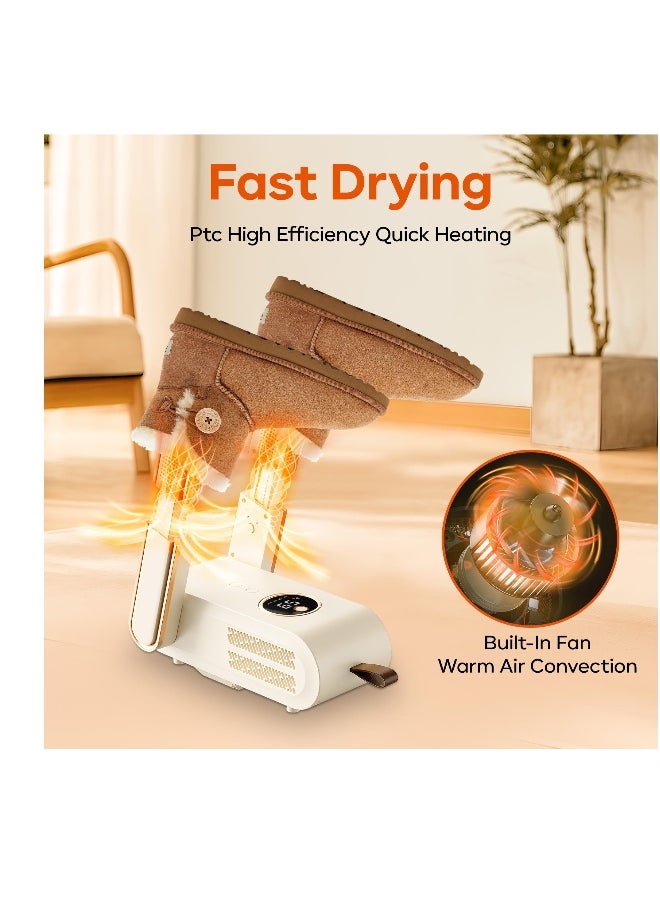 Shoe Dryer, Portable Dryer Boot Dryer, Boot Dryer For Work Boots With LCD Display, Quick Drying for Work Boots, for All Sneakers, Ski Boots, Gloves, Helmets, Socks Hats