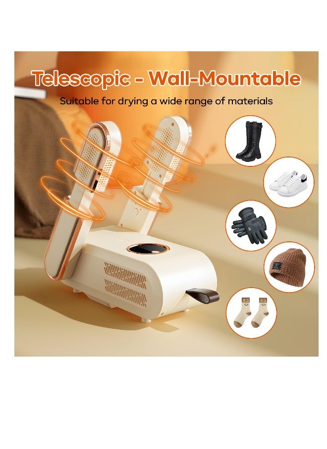 Shoe Dryer, Portable Dryer Boot Dryer, Boot Dryer For Work Boots With LCD Display, Quick Drying for Work Boots, for All Sneakers, Ski Boots, Gloves, Helmets, Socks Hats