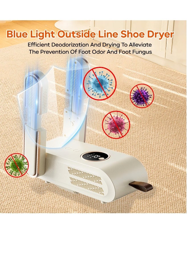 Shoe Dryer, Portable Dryer Boot Dryer, Boot Dryer For Work Boots With LCD Display, Quick Drying for Work Boots, for All Sneakers, Ski Boots, Gloves, Helmets, Socks Hats