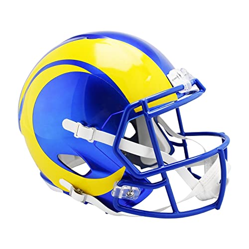 Riddell خوذة كرة القدم المقلدة ريديل NFL لوس أنجلوس رامز، زرقاء - Image 2