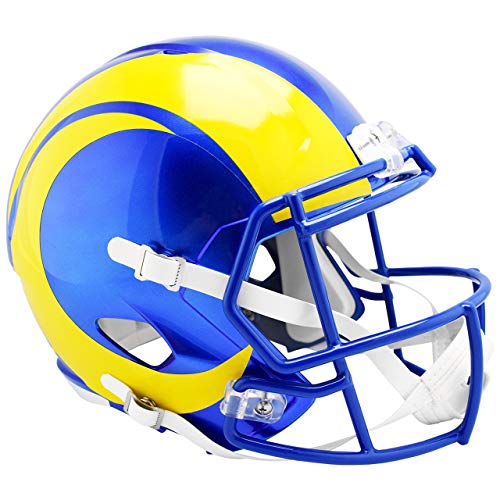 Riddell خوذة كرة القدم المقلدة ريديل NFL لوس أنجلوس رامز، زرقاء - Image 5