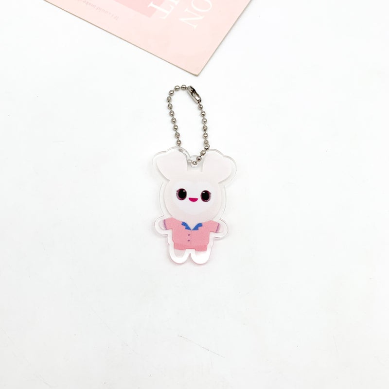 Twice Lovelys Cartoon Image Pearlescent Chain Double-Sided Acrylic Keychain Pendant Accessories Peripheral - Image 5
