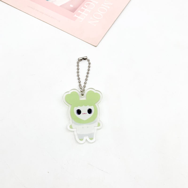 Twice Lovelys Cartoon Image Pearlescent Chain Double-Sided Acrylic Keychain Pendant Accessories Peripheral - Image 1