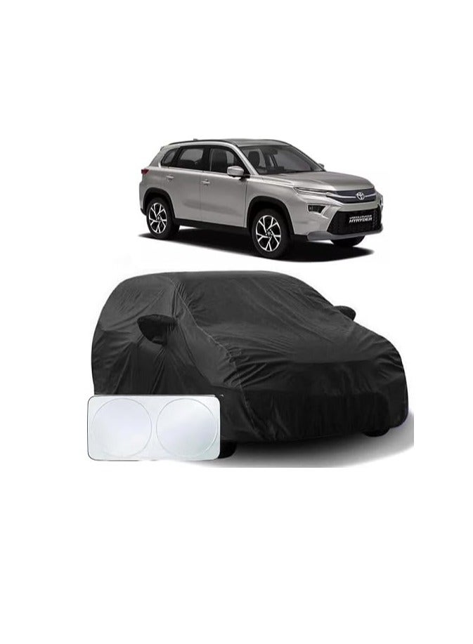 TORONTO Car Body Cover for Toyota Urban Cruiser Hyryder(Triple Stitched,Mirror Pocket,Dustproof)(Models-2022,2023) with sunscen - Image 1
