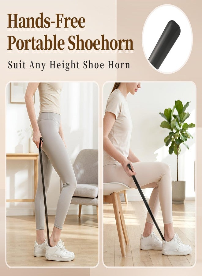 Fanwer Long Handle Shoe Horn for Seniors -33.5" Long Dressing Stick, Shoe Helper with Sock Remover Tool, Adjustable,Stable & Durable, Ideal for Disabled, Knee &Hip Replacement & Back Pain Sufferers. - Image 2