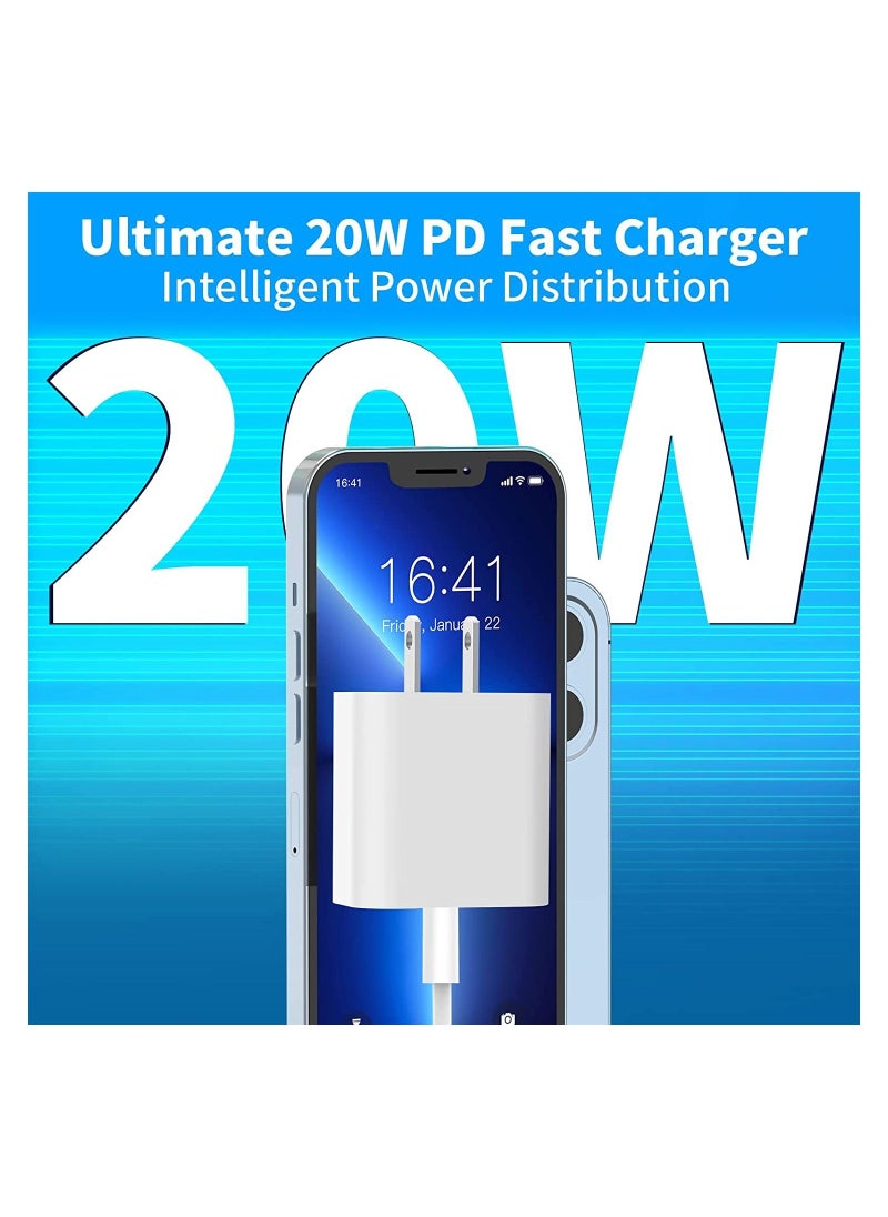 Generic 2 Pack 20W USB C Power Delivery Wall Charger with 6FT Type C to Lightning Quick Charge Sync Cord for iPhone 13 12 11 Pro/XS/XR/X/SE  - Image 4