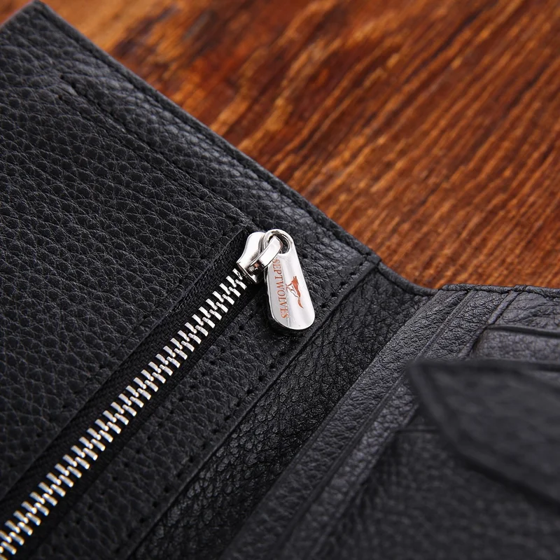 Septwolves Leather Metal Detailed Women's Card Holder and Wallet