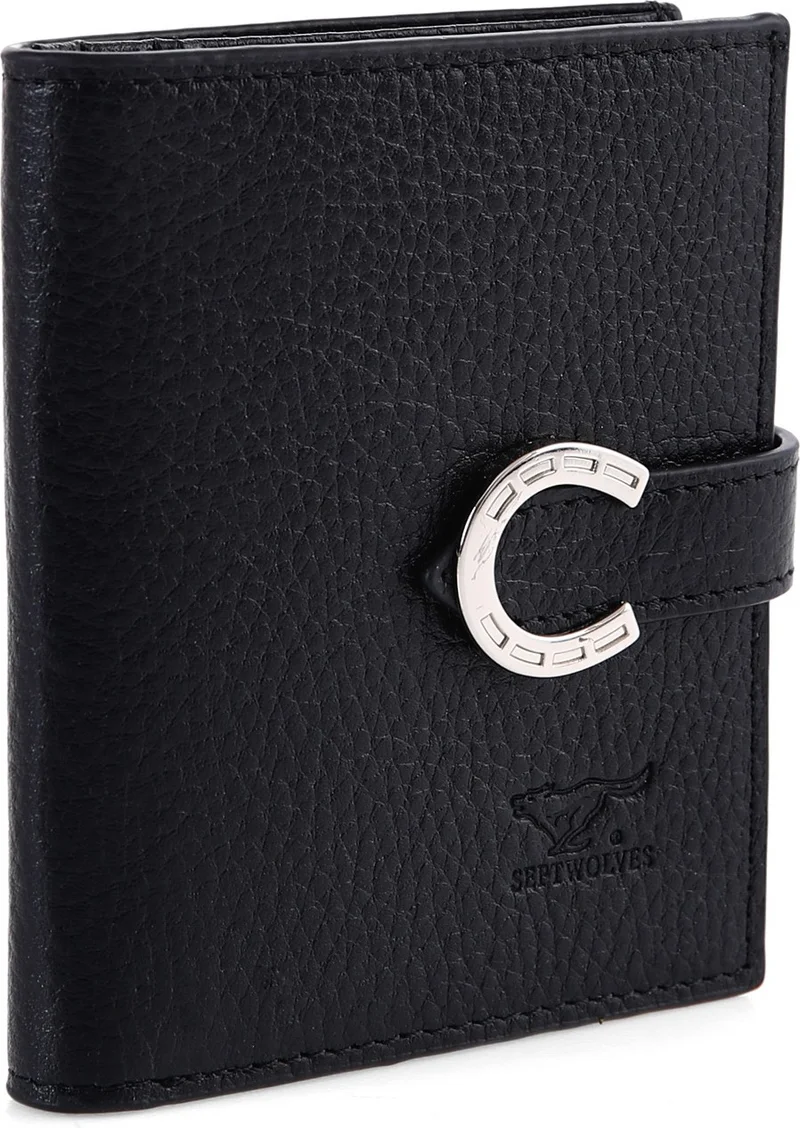 Septwolves Leather Metal Detailed Women's Card Holder and Wallet