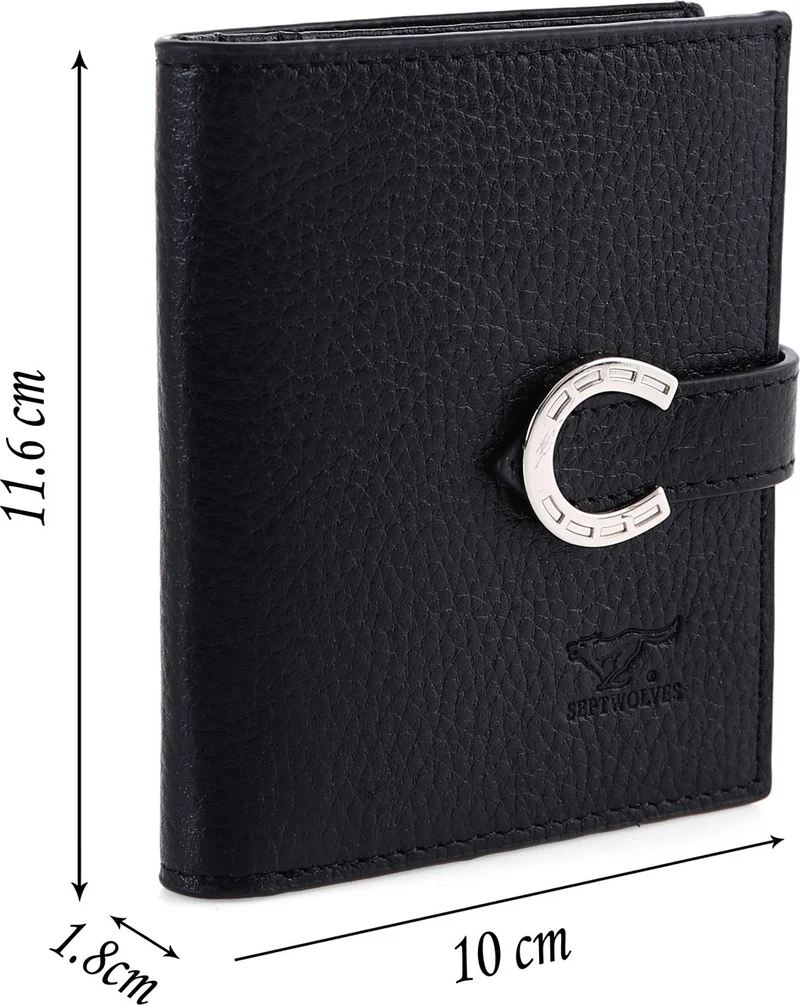 Septwolves Leather Metal Detailed Women's Card Holder and Wallet