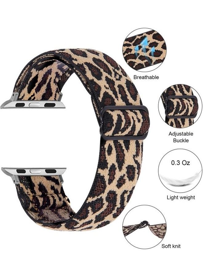 NIBEMINENT Elastic Watch Strap For Apple Series 7 45mm/6 & SE 5 4 44mm/3 2 1 42mm Multicolour - Image 4