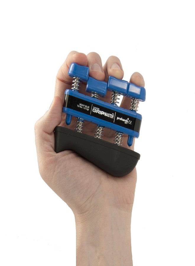 Prohands Gripmaster Rehab Hand Exerciser, Finger Exerciser (Hand Grip Strengthener), Spring-Loaded, Finger-Piston System, Added Palm Cushion, (7 lb Heavy Tension, Blue-Gripmaster Rehab) - Image 3