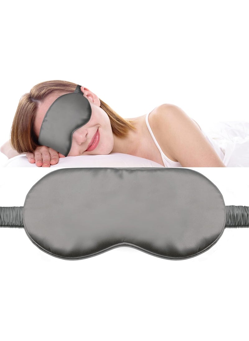 Fusion5 Fusion5 Silk Eye Mask with Elastic Band  100 Pure Mulberry Sleep Mask  25 Momme AntiAging Hypoallergenic Blocks Light  Soft  Smooth Night Eye Cover for Sleeping  Travel with Box 