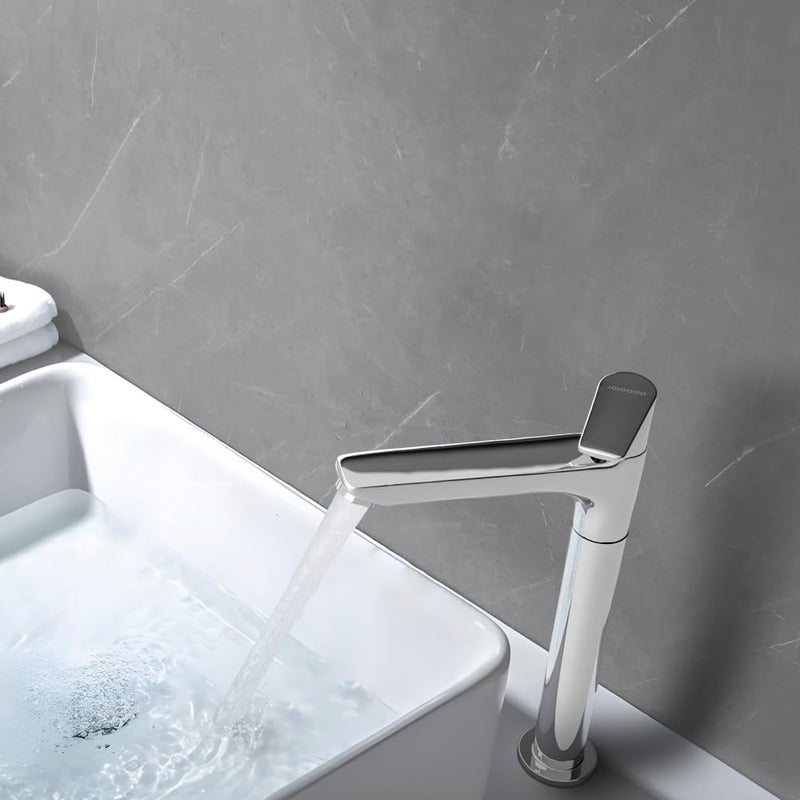 Johnson Bathrooms Johnson Arctic Tall Body Brass Pillar Cock| Tall Body, Durable Build, Leak Proof, Premium Finish, Wash Basin Tap, Bathroom Tap| Chrome Finish| with 1 Chuck Nut| 10 Years Warranty - Image 2