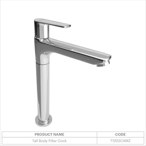 Johnson Bathrooms Johnson Arctic Tall Body Brass Pillar Cock| Tall Body, Durable Build, Leak Proof, Premium Finish, Wash Basin Tap, Bathroom Tap| Chrome Finish| with 1 Chuck Nut| 10 Years Warranty - Image 4