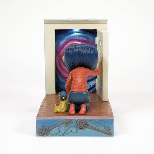 Enesco Coraline by Jim Shore Kneeling Down to Hidden Door Lit Figurine 512 Inch Multicolor - Image 3