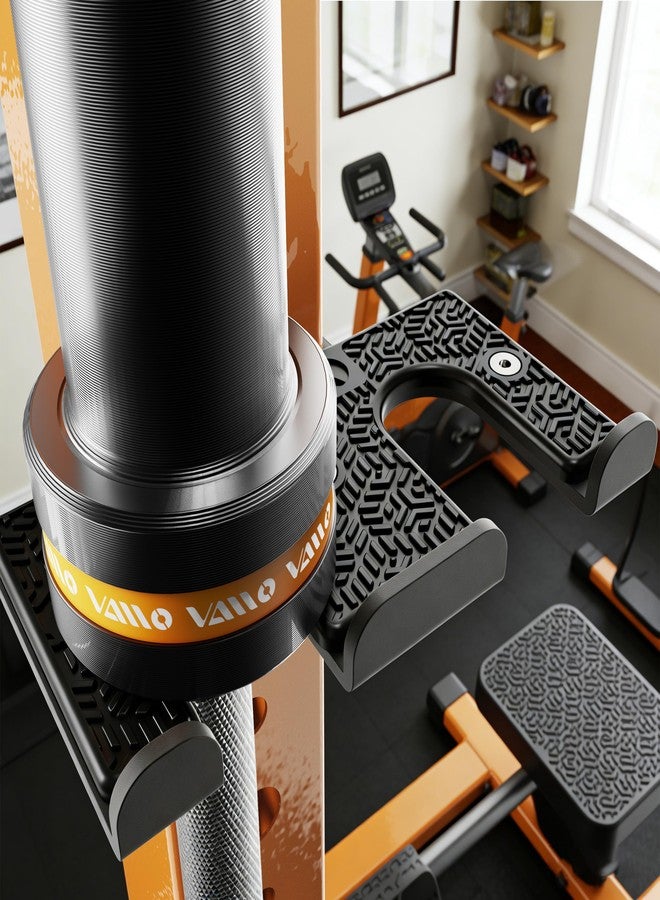 VAIIO 2-in-1 Double Olympic Barbell Holder and Resistance Band Anchor for 2x2 Power Racks, Fits 5/8"-1" Holes, Heavy Duty Steel Bar Storage Hanger with Protective Padding - Image 4