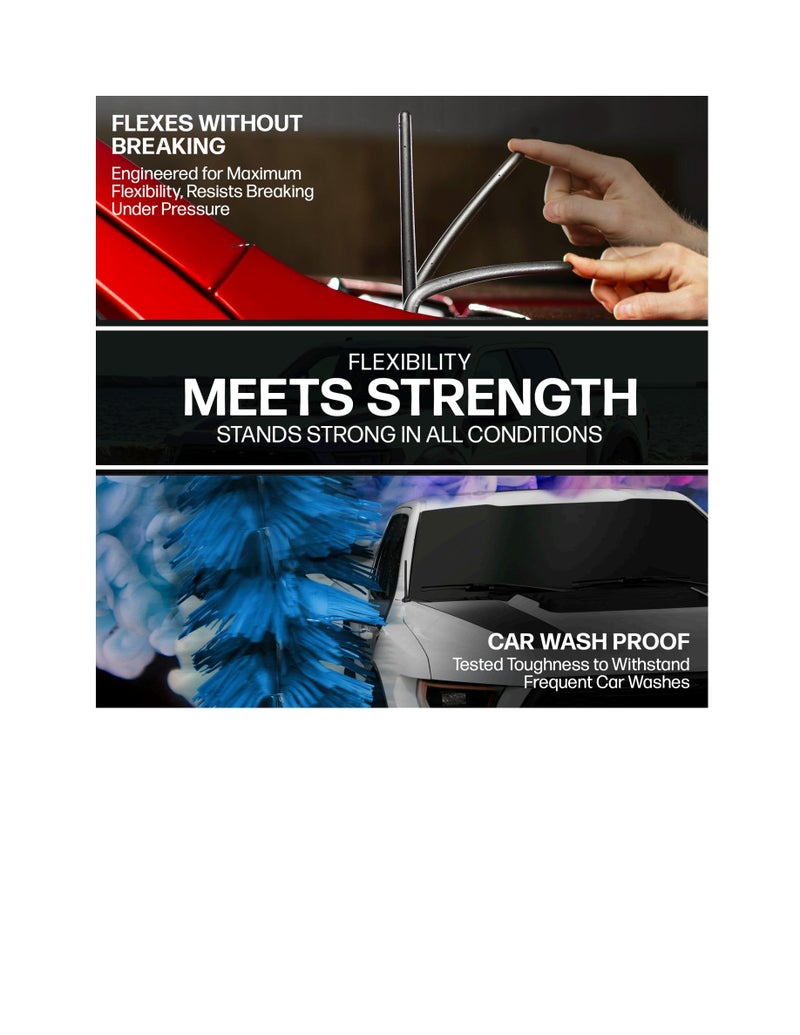 Votex Black Short Rubber 6 3/4 Inch Universal Antenna Kit - Car Wash Proof, Easy Setup, Enhanced Reception with Copper Coil, Stainless Steel Threading, Flexible & Durable Fits Cars, Trucks, SUVs - Image 4