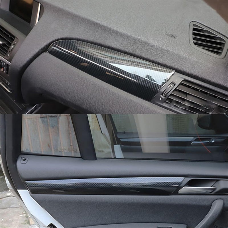 QASULER Carbon Fiber Gear Shift Panel Trim Set - Image 3