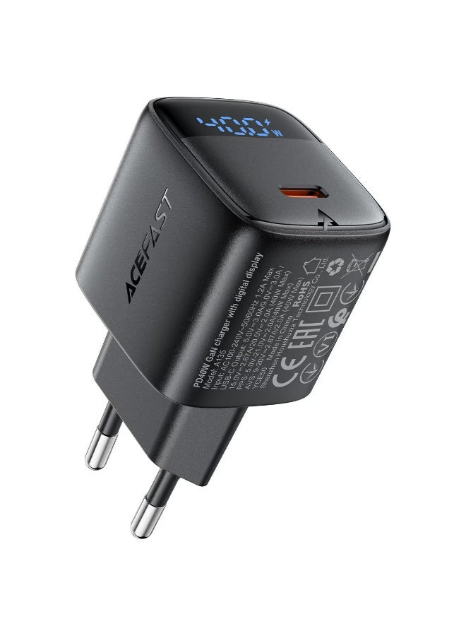 aceFast fast Charge Wall Charger A135 PD40W GaN (1xUSB-C) EU - Image 1