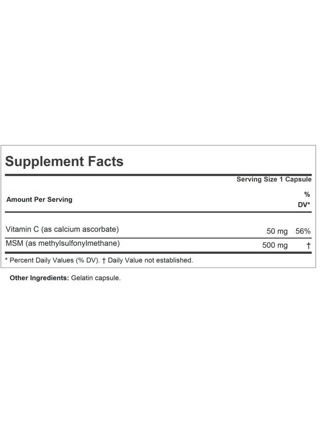 Andrew Lessman MSM 500 Methyl-Sulfonyl-Methane 60 Capsules - Highly Concentrated Source of Organic Sulfur. Supports Healthy Structure and Function of Joints, Skin, Nails and Hair. No Additives  - Image 2