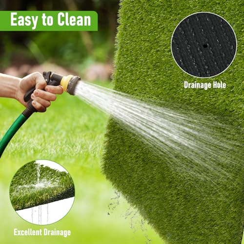 CooRug Fake Grass, 36 x 24 Inches Artificial Grass for Dogs, Realistic Turf for Indoor Outdoor Door Mat Balcony Patio Lawn Decoration - Image 4