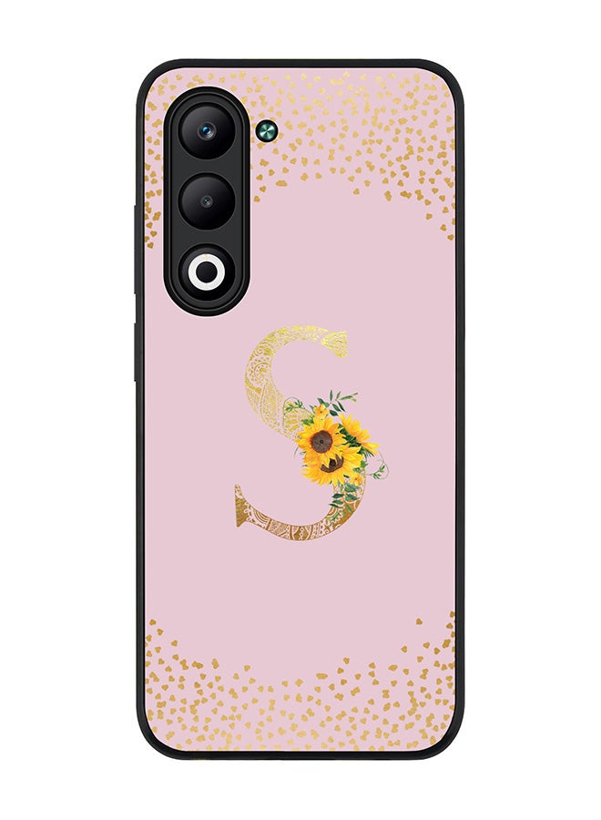 Stylizedd For Oppo A5 5G / A5 4G Case,Slim fit Camera Protection, Shockproof Thin Phone cover  - Custom Floral Monogram - S  (Pink )