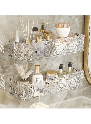 2pcs Rectangle Shelf - White