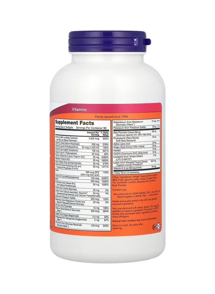 now Adam Mens Multivitamin - 180 Softgels - Image 2