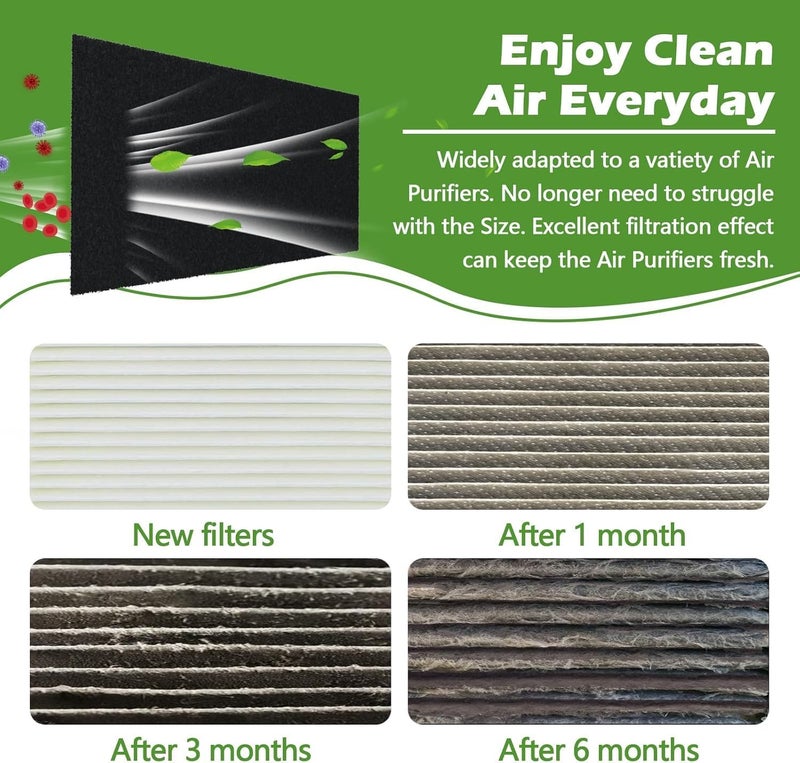 Demiwise Cut to Fit Activated Carbon Air F ilter Sheet 16"x 48"x 1/4",Universal Charcoal Replacement F ilter Pad for Air Purifier,Furnace,AC,Range Hood,3D Printer - Image 4