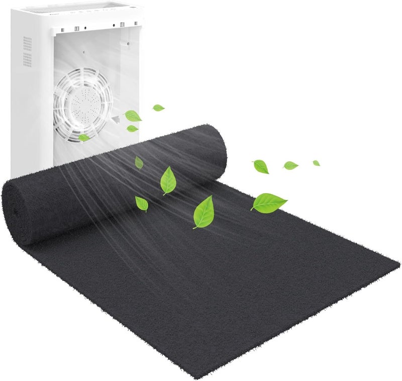 Demiwise Cut to Fit Activated Carbon Air F ilter Sheet 16"x 48"x 1/4",Universal Charcoal Replacement F ilter Pad for Air Purifier,Furnace,AC,Range Hood,3D Printer - Image 1