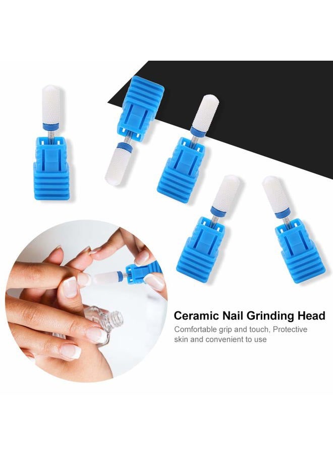 TMISHION Manicure Tool, Premium Ceramic Nail Drills, Nail Drill Bits Smooth Tip Drill Bits Professional Nail Cutters Bits for Acrylic Nails, Safety Cuticle Clean Gel Removal(03# Round Head M) - Image 3