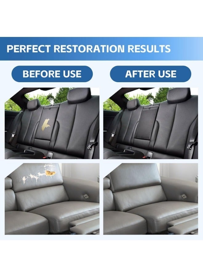 3pcs Leather Repair Patches, Self-Adhesive Leather Repair Tape, Stretch Vinyl Repair Kit for Couch Furniture Sofas Car Seats (Dark Brown, - Image 5