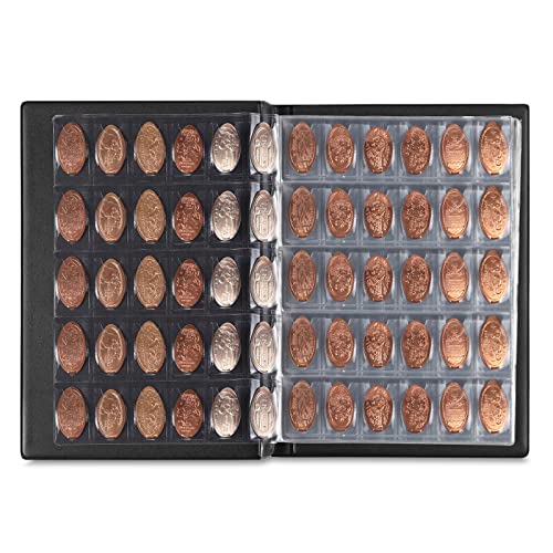 MUDOR Pressed Penny Collecting Book, Souvenir Penny Book Holds 380 Coins, Pressed Penny Holder Fits Elongated Stretched Pennies,Quarters or Nickels - Image 3