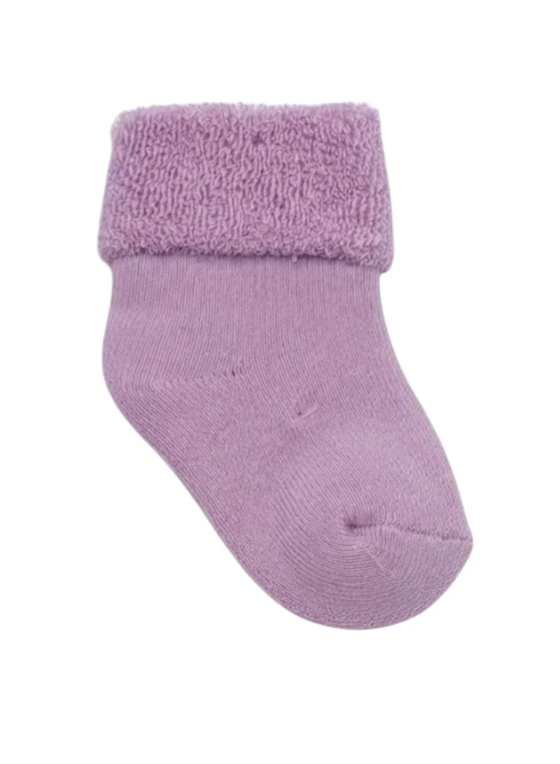 Victor And Jane Pack Of 4 Pink, Purple Baby Roll Top Toweling socks 4 pack for Women | Best Price UAE