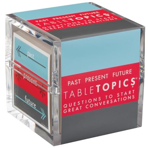 TableTopics Past Present Future Question Card Game - 135 Thought-Provoking Conversation Starter Cards for Adults to Learn More About Friends & Family, Dinner Party or Ice Breaker Game - Image 1
