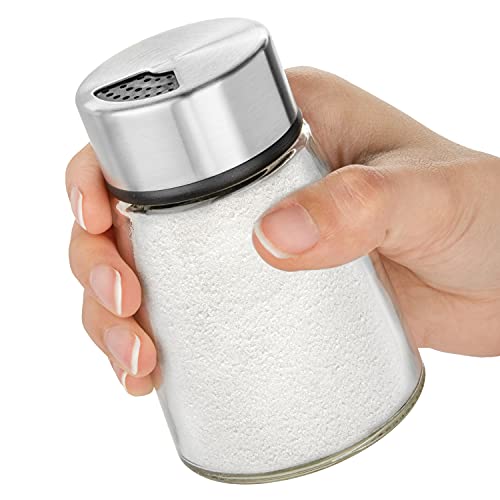 Kitchen & Go Salt Shaker or Pepper Shaker with Adjustable Pour Holes - Stainless Steel Spice Dispenser - Perfect for Pink Himalayan, Table Salt, Black and White Pepper - Image 1