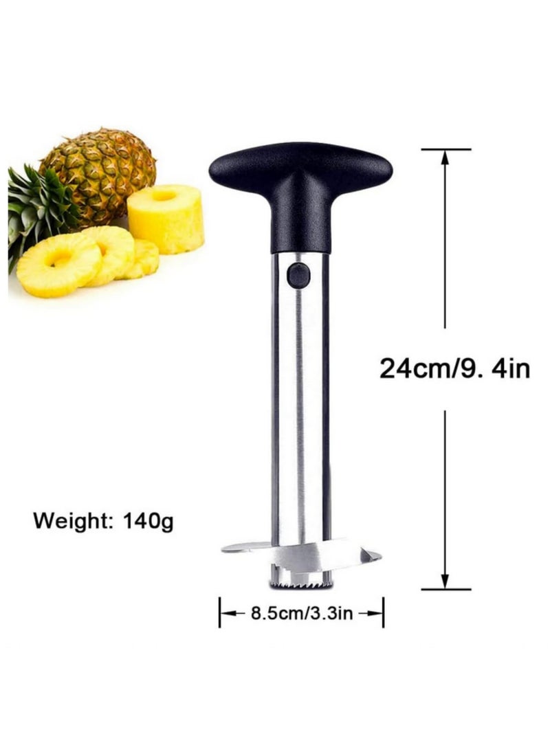 1pcs Stainless Steel Pineapple Corer Remover Tool with Sharp Blade for Quick Easy Diced Fruit Rings All in One Peeler Slicer Cutter No Knife Needed for Home Kitchen - Image 2