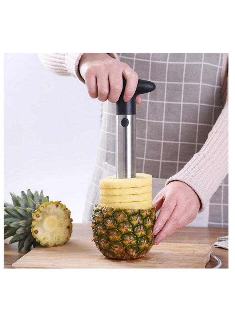 1pcs Stainless Steel Pineapple Corer Remover Tool with Sharp Blade for Quick Easy Diced Fruit Rings All in One Peeler Slicer Cutter No Knife Needed for Home Kitchen - Image 4